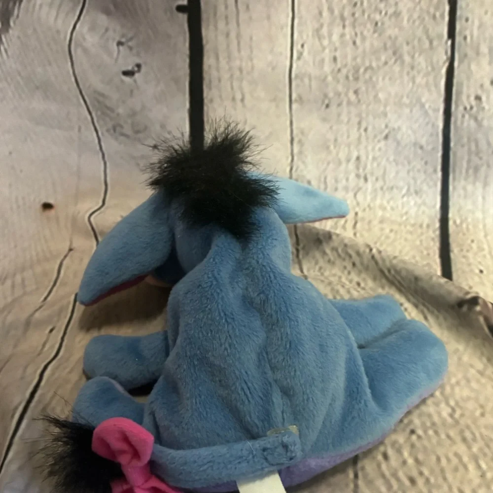 5/$20 ArcoToys‎ Mattel Disney Eyeore Detachable Tail Beanie Plush VTG  8” Pooh